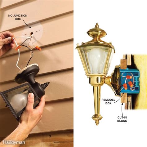 how to install porch light without junction box|no junction box on exterior light.